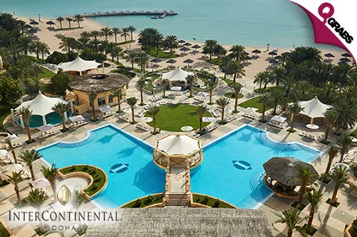 From QR83 Relax with Pool & Beach Access + Lunch Buffet at Coral Restaurant, InterContinental Doha! (Up to QR375 Value)